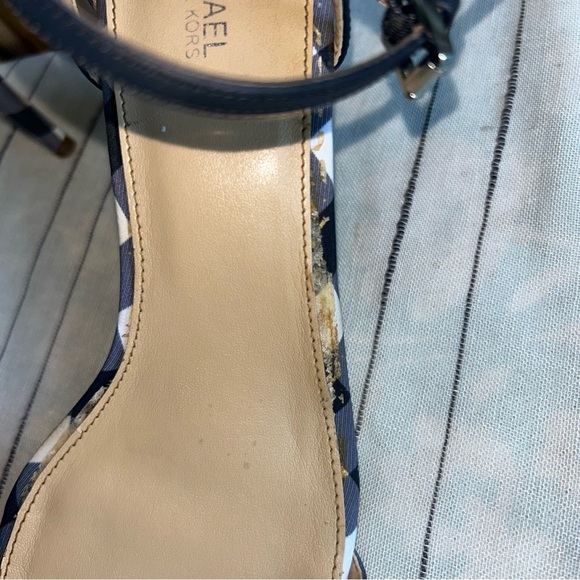 Michael Michael Kors Womens Pippa Leather Open Toe, Admiral/Optic - Picture 5 of 8